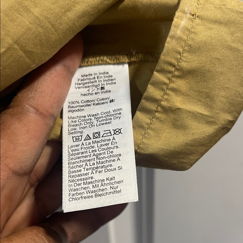 J. Crew Mustard Blouse 💯Cotton - Picture 6 of 6